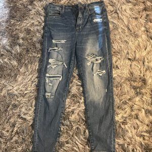 American Eagle Dreamy Indigo Highest Rise Ripped Jeans